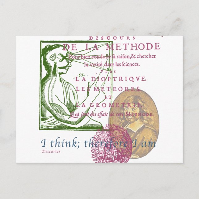Rene Descartes Postcard (Front)