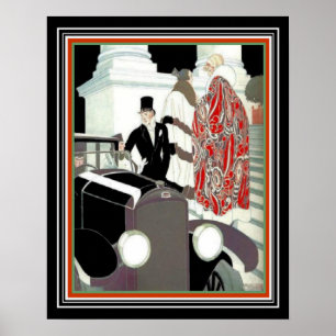 René Vincent Art déco Imprimer "Automobilia" 16 x 