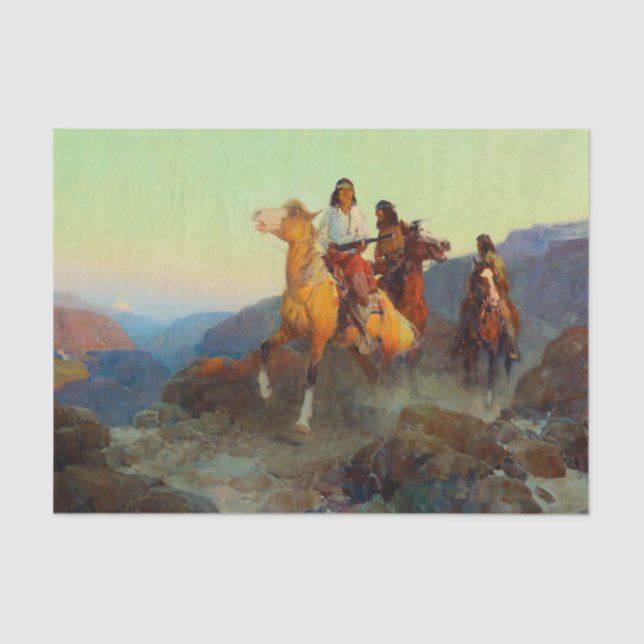 Renegade Apache by Frank Tenney Johnson Tissue Paper (Front)