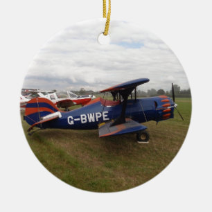Renegade Biplane Ceramic Ornament