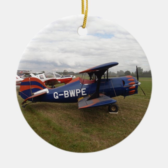 Renegade Biplane Ceramic Ornament (Front)