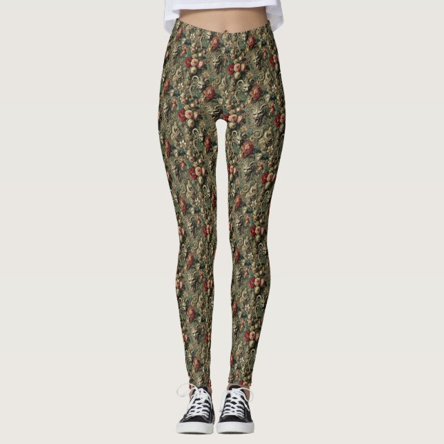 🩸 Renegade Harvest – Gothic Victorian Delirium Leggings (Front)