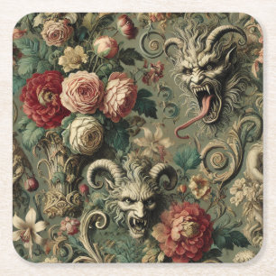 🩸 Renegade Harvest – Gothic Victorian Square Paper Coaster