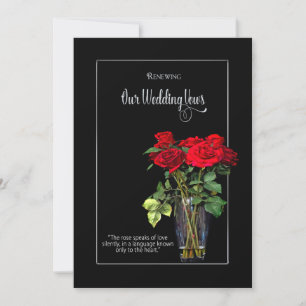 Renew Wedding Vows Invitation, Red Rose Collection Invitation