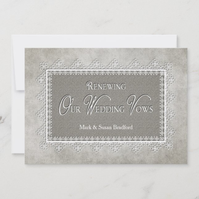 Renew Wedding Vows - Vintage - Invitation (Front)