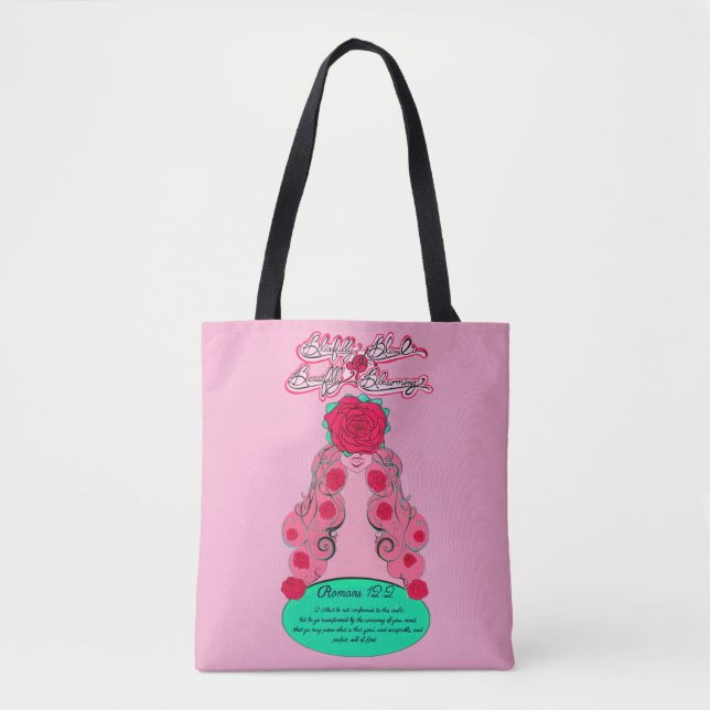 Renew Your Mind - Blushing Rose Tote Bag (Front)