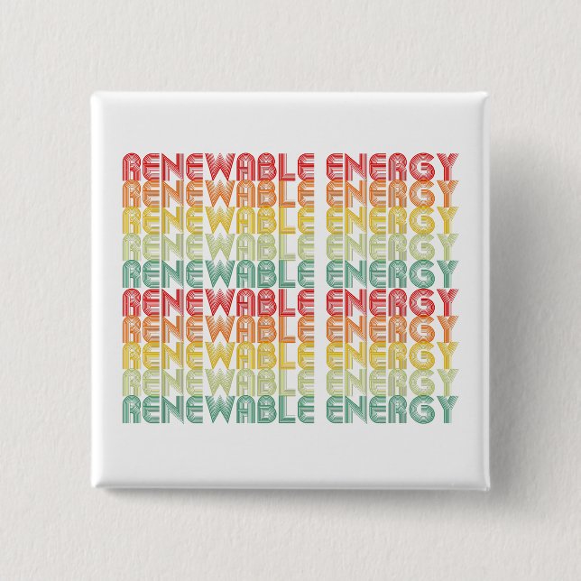 Renewable Energy 2 Inch Square Button (Front)