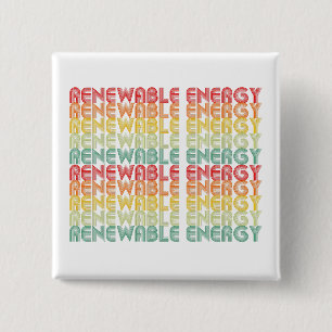 Renewable Energy 2 Inch Square Button