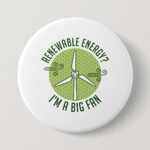 Renewable Energy 3 Inch Round Button