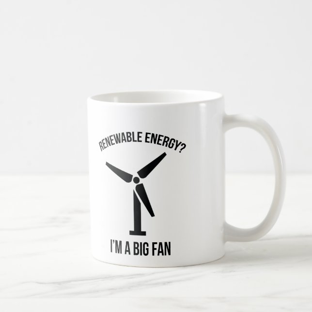 Renewable Energy? I'm A Big Fan. Coffee Mug (Right)