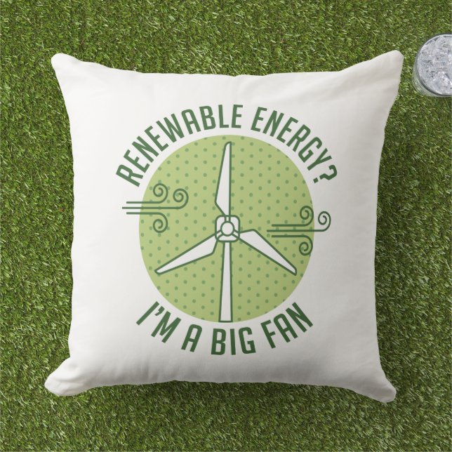 Renewable Energy Outdoor Pillow (Grass)