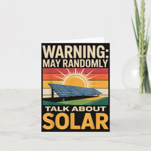 Renewable Energy Randomly Talk Solar Panel Solar Card