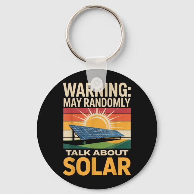 Renewable Energy Randomly Talk Solar Panel Solar Keychain (Front)
