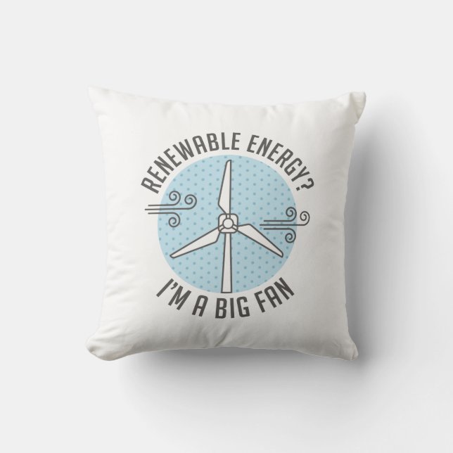Renewable Energy Throw Pillow (Front)