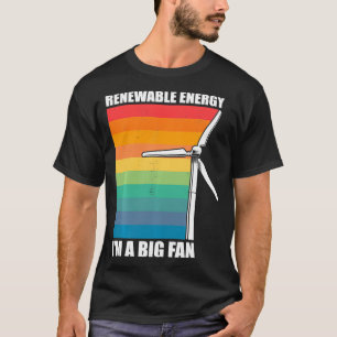 Renewable Energy Wind Turbine Vintage Windmill Im  T-Shirt