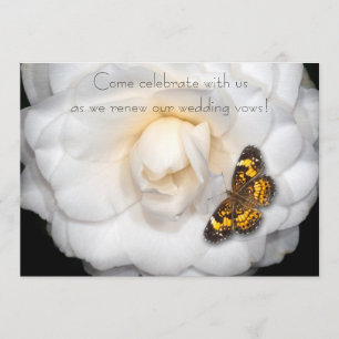 Renewal of Wedding Vows/Camellia-Butterfly Invitation