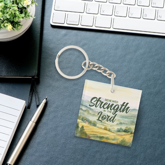 Renewed Strength in the Lord Christian Keychain (Creator Uploaded)