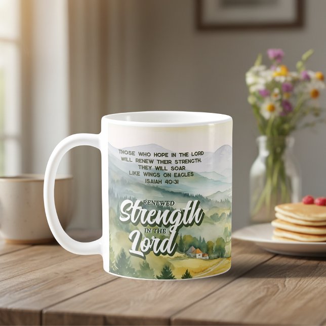 Renewed Strength in the Lord Christian Scripture Coffee Mug (Creator Uploaded)