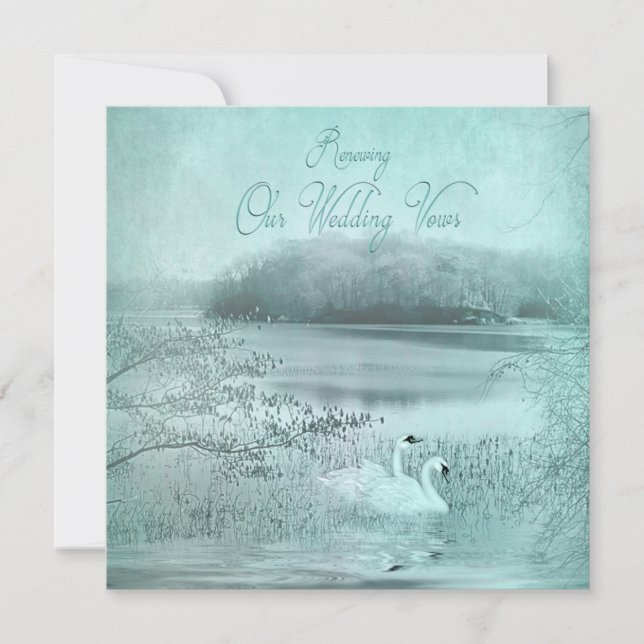 RENEWING VOWS INVITATION - SCENIC SWAN/LAKE (Front)