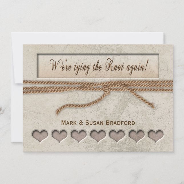 Renewing Vows Invitation - Tying the Knot (Front)