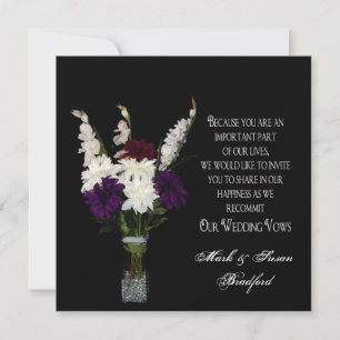 Renewing Wedding Vows - Flower Arrangement Invitation