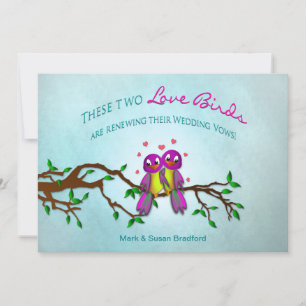 Renewing Wedding Vows Invitation - Love Birds