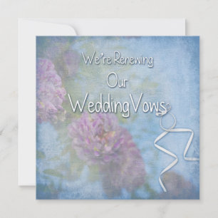 Renewing Wedding Vows Invitation - Soft Blue/flora