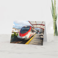 Renfe train in the Costa del Sol, Spain