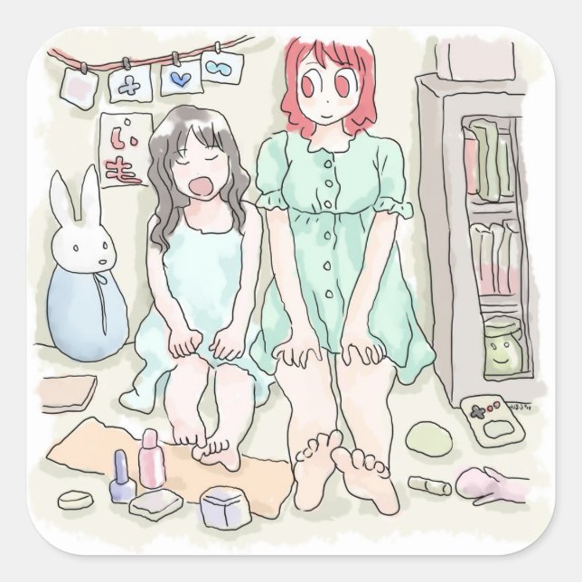 Renji Samu Square Sticker (Front)