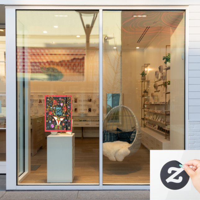 Renne de la paix sur Terre ! Autocollant pour fenê (Vitrine du magasin)