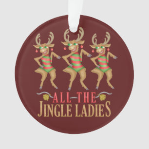 Renne drôle de Noël toutes les dames de tintement