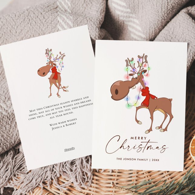 Renne Drôle Joyeux Noël Carte de Vœux (Créateur téléchargé)