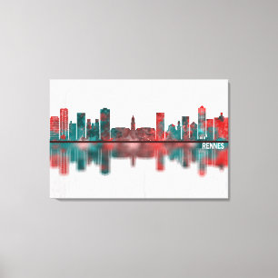 Rennes France Skyline Canvas Print