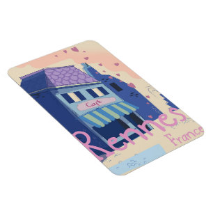 Rennes France vintage cartoon Magnet