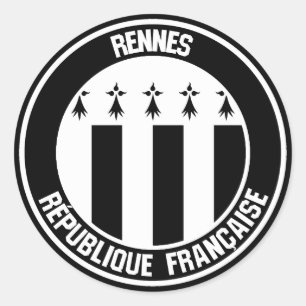 Rennes Round Emblem Classic Round Sticker