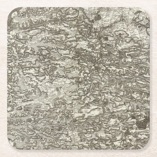 Rennes Square Paper Coaster (Front)