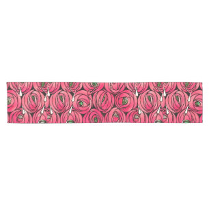 Rennie Mackintosh Rose Art Nouveau Floral Pattern  Short Table Runner