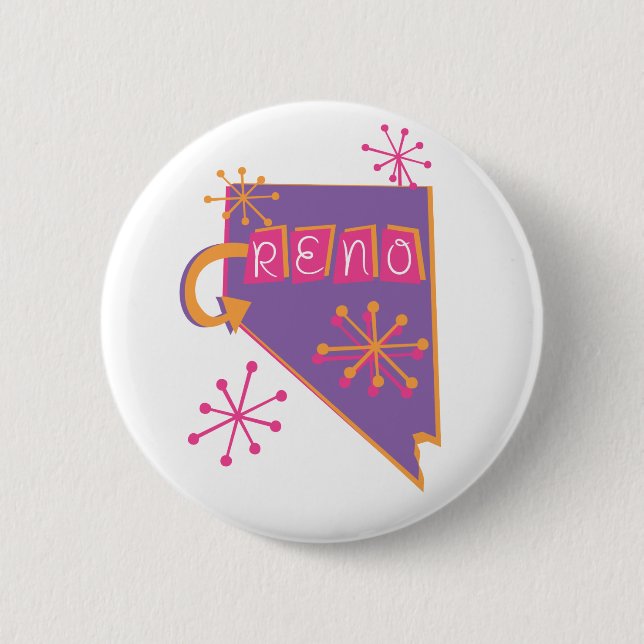 Reno Bright 2 Inch Round Button (Front)