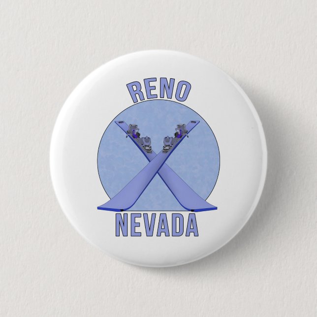Reno, Nevada 2 Inch Round Button (Front)