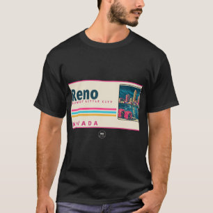 Reno Nevada   Biggest Little City Patch T-Shirt