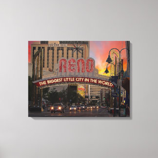 Reno, Nevada, Impressionism Style Canvas Print