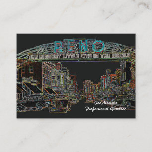 Reno Nevada Professional Gambler or Any Profession Calling Card