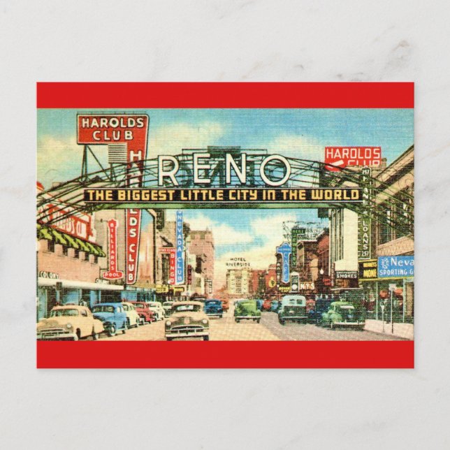 Reno Nevada Retro  Postcard (Front)