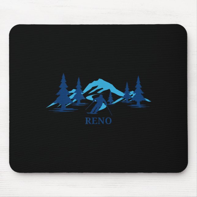 Reno nevada ski resort skiing skier  mouse pad (Front)