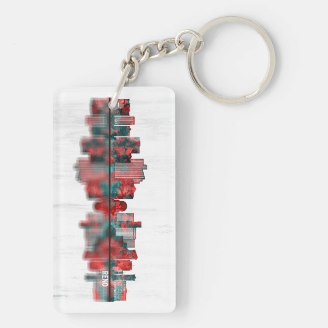 Reno Nevada Skyline Keychain (Back)