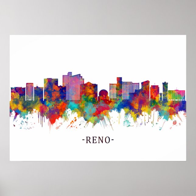 Reno Nevada Skyline Poster (Front)