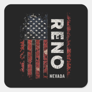 Reno Nevada Square Sticker