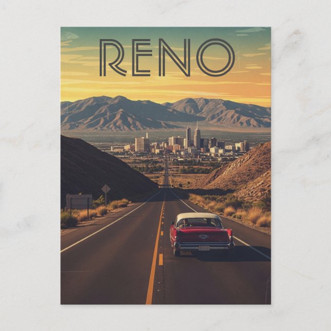 Reno Nevada Travel Postcard (Front)