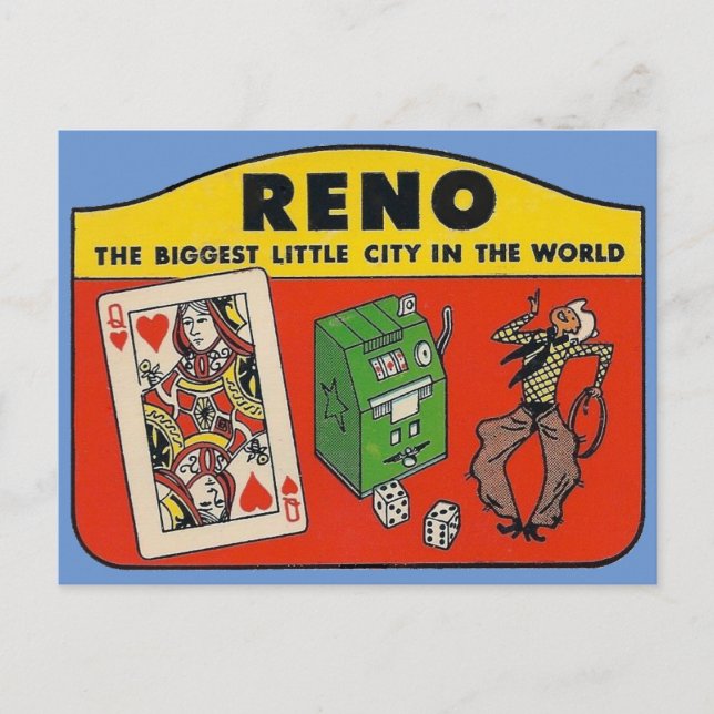 Reno Nevada Vintage Travel -  Postcard (Front)