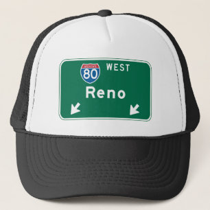 Reno, NV Road Sign Trucker Hat